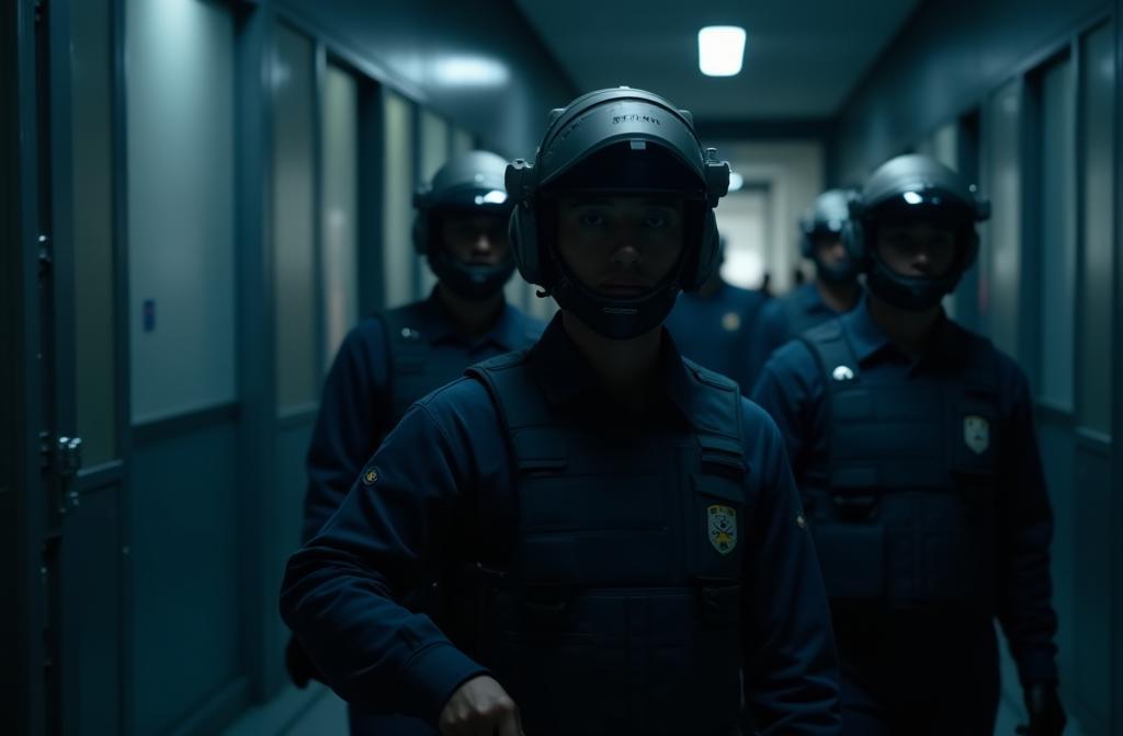 Image depicting professional security personnel in a secure environment